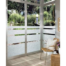 Daisy Home 346-0350-3PKA Kendinden Yapışkanlı Gizlilik Cam Filmi, Pirinç Kağıdı Deseni, 43X198 Cm, 3'lü Paket