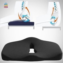 Daisy Home Ortopedik Basur Minderi Visco Posture Lüks Ortopedik Oturma Minderi,, Siyah, Standart