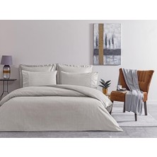 Daisy Home Premium Basic Nev.tk Stripe Çift Kişilik Nevresim Takımı Gri