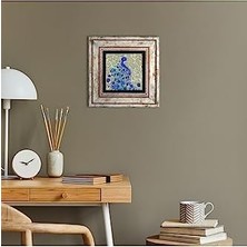 Daisy Home Tavus Kuşu Taş Duvar Tablosu - Çerçeveli Taş Tablo - Dekoratif Duvar Sanatı - Modern Ev ve Ofis Duvar Dekoru T1-83