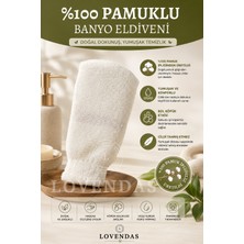 Lovendas Pamuklu Banyo Eldiveni Hassas ve Narin Ciltler Için
