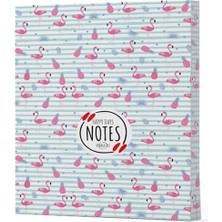Vintessy Flamingo 4 - Yan Boyamalı Çizgili Defter
