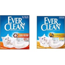 Teknocan Ever Clean Kedi Kumu, Hızlı Etki Eden Koku Önleyici, 10 Litre, Koku Maddeleri ile ve Ever Clean Litterfree Paws Kedi Kumu 10 L