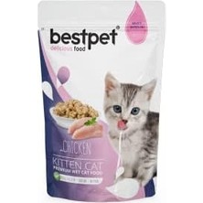 Teknocan Bestpet Yavru Kediler Için, Tahılsız, Jöle Içinde Tavuk Parça Etli Yaş Mama, 85 gr x 24 Adet