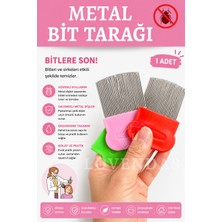 LOVENDAS Metal Bit Tarağı Paslanmaz Çelik Uçlu Sık Dişli 1 Adet Çocuklar ve Yetişkinler