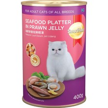 Teknocan Smartheart Kedi Konservesi Karides Jöleli Deniz Ürünleri Tabağı 400 gr