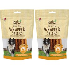Teknocan Reflex Kurutulmuş Chicken Wrapped Sticks Tavuk Parçalı Çubuk Köpek Ödülü 80 gr 2li Paket