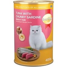 Teknocan Smartheart Kedi Konservesi Bodur Sardalya ile Ton Balığı 400 gr