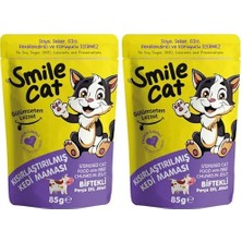 Teknocan Smile Cat Pouch 85 gr Kısır Kedi Biftekli (2 Paketi)
