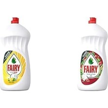 Teknocan Ultra Hızlı Sıvı Bulaşık Deterjanı Limon ve Limonu, 1500 ml & Fairy Temiz & Ferah Nar Kokulu Sıvı Bulaşık Deterjanı, 1500 ml