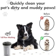 Teknocan Dexas Kapaklı Mudbuster Taşınabilir Köpek Pençesi Temizleyici, Açık Gri, Orta Kapaklı