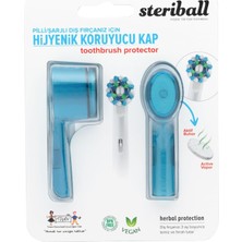 Teknocan Sterıball Şarjlı ve Pilli Diş Fırçaları Için Hijyenik Diş Fırçası Koruma Kabı-2'li Mavi