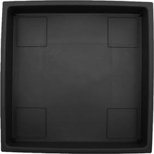 Teknocan The Hc Companies 14 Inç Kare Plastik Bitki Tabağı - Saksılar Için Iç Mekan Dış Mekan Bitki Tepsileri - 14"X14"X1.8", Siyah