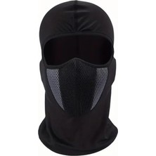 Teknocan Motosiklet ve Bisiklet Için Tam Yüz Koruyucu Maske, Siyah, Filtreli, Termal Buff Balaklava