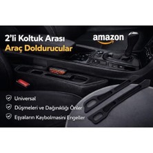 Teknocan Araba Koltuk Arası Düşme Engelleyici Organizer, 2'li Set, Çok Fonksiyonlu Eşya Saklama Cebi, Siyah Renk
