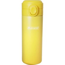 Teknocan Orcamp 420 ml Termos Mug, Dayanıklı Kamp Ekipmanları, Kamp Aksesuarları, Açık Hanana Sporları, Doğa Sporları, Yürüyüş, Sırt Çantasıyla Seyahat, Kamp Mutfağı, Kamp Malzemeleri, Sarı, 420ML