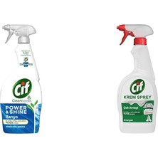 Teknocan Cif Power Cleanboost Sprey Temizleyici Banyo Için Temizleyici ve Kireç Çözücü 750 Ml(4) Cif Krem Sprey Amonyak Yüzey Temizleyici En Zorlu Yağ ve KIRLERI%100 Çıkarır 750 Ml(1)