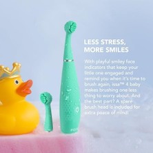 Teknocan Foreo Issa 4 Baby – Bebekler Için Silikon Sonik Diş Fırçası Seti, Çift Taraflı Kıllar, Eğlenceli Gülümseme, Diş Eti Masajı, Ekstra Başlıkla 12 Ay Bakım, Seyahat Dostu - Kivi Yeşili