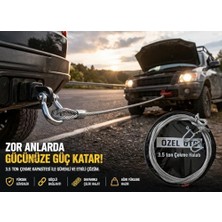 Teknocan 3.5 Ton Çelik Çekme Halatı, Ağır Hizmet Oto Kurtarma Halatı, Yüksek Mukavemetli Çelik Halat, Galvaniz Kaplama Paslanmaz Yapı, Güçlü Şakıllı Bağlantı, Off-Road ve Zorlu Arazi Kullanımı, Güvenli ve Daya