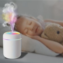 Teknocan 300 ml Ultrasonik Hava Nemlendirici ve Aroma Difüzörü – Işıklı Buhar Makinesi, Sessiz, LED Renkli Aydınlatma, Oda, Araç ve Ofis Kullanımı Için