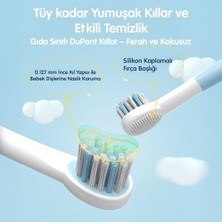Teknocan Npo Nicefeel X500 Çocuklar Için Dakikada 39600 Titreşim,şarjlı Sonic Profesyonel Diş Fırçası (Mavi)
