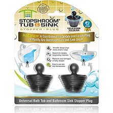 Teknocan Küvet 2'li Paket Küvet ve Banyo Lavabo Süzgeçleri Için Evrensel Durdurucu, Siyah Fiş 2pk, 2 Adet