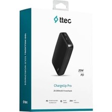 Teknocan Chargeup Pro LCD 20.000MAH Pd 20W Taşınabilir Hızlı Şarj Aleti/powerbank Siyah 2BB213S