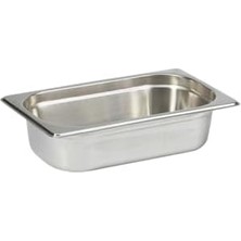 Teknocan Paslanmaz Çelik Gastronom/gastronorm Küvet Gn 1/4-65 (26,5 x 16,2 x 6,5 Cm)