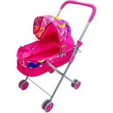 Teknocan Vardem Oyuncak FL6068-F Katlanabilir Pusetli Metal Bebek Arabası