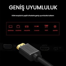 Teknocan 4K 60Hz Dişi Erkek HDMI 2.0 Uzatma Kablosu 1 Metre
