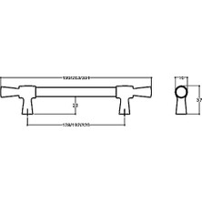 Teknocan Altın Rengi 128 mm Klasik Kulp
