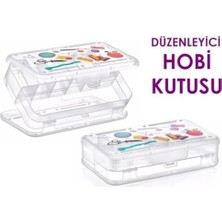 Teknocan Şeffaf Plastik Bölmeli Çift Taraflı Hobi Dikiş Iğne Kutusu Düzenleyici Balıkçı Malzeme Saklama Organizer (1)