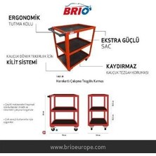 Teknocan Brio Hareketli Çalışma Tezgâhı Kırmızı