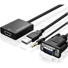 Teknocan 4674 VGA To HDMI Çevirici Dönüştürücü Adaptör Kablo Ucu Çevirici