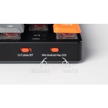 Teknocan Keychron K5 MAX%100 Rgb Türkçe Red Switch Kablosuz Karbon Siyah Mekanik Klavye