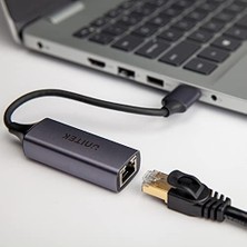 Teknocan Unitek Usb-C Gigabit Ethernet Adaptörü │ USB Tip C Lan Ethernet 10/100/1000 Mbps Dönüştürücü│ USB 3.0 5 Gbps │ Alüminyum, Kablo 12 cm │ Neztweradapter Win, Mac, Linux│plug&play