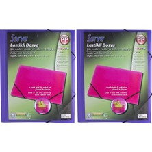 Teknocan Lastikli Dosya Mor A4 (2 Paketi)