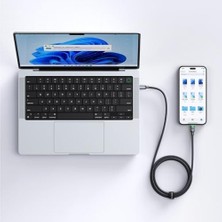 Teknocan Mcdodo CA-6872 Type-C Type-C 60W Pd Hızlı Şarje-Marker Çipli Easy Series Örgü Kablo Siyah 3m