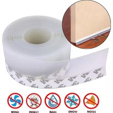 Teknocan 10 Metre Kapı ve Pencere Bandı, Kendinden Yapışkanlı, Şeffaf Kapı ve Pvc Pencere Fitili, Duşakabin, Cam, Rüzgar Contası, Böcek, Toz, Ses Yalıtımı, 35 mm Soğuk Geçirmez Silikon Şerit İSO9001