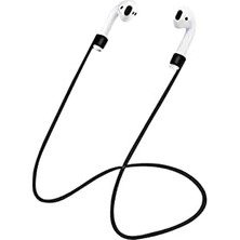 Teknocan ile Uyumlu Kulaklık Askısı Boyunluk Aparatı Mıknatıslı Airpods Uyumlu Kulaklık Askısı (Siyah)