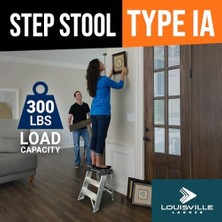 Teknocan Louisville Ladder AS3002 6966014, 2 Ft, Siyah