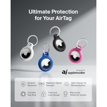 Teknocan Airtag Için Anahtarlıklı Kılıf - 4'lü Paket - Siyah