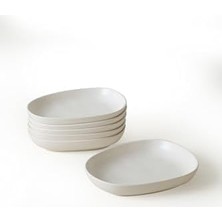 Teknocan Mat Beyaz Yemek Tabağı 23 cm 6 Adet