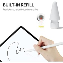 Teknocan Psr Aksesuar Pencil Uyumlu Silikon Yedek Uç, 1. Nesil / 2. Nesil/pro/usb-C Için, iPad Pro/air/mini Uyumlu (Beyaz 2'li Paket)