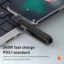 Teknocan Usb4 Fpc Esnek Tip-C Kablo - 240W Pd3.1 Hızlı Şarj, 40GBPS Veri Aktarımı, 8K@60Hz Görüntü Desteği - 15 cm Kby