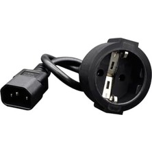 Teknocan PX-C14 0.35 Metre 3X1MM Ups/psu Schuko Çevirici, Ups Priz Çevirici 3X1MM Kalın Kablo, Kısa Schuko KABLO,%100 Full Bakır Kablodur