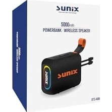 Teknocan 5000 Mah Powerbank Özellikli Taşınabilir Bluetooth Hoparlör BTS-400