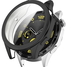 Teknocan Gt4 46MM ile Uyumlu Tam Kapatan Toz ve Kirden Koruyan Gt4 46MM ile Uyumlu Akıllı Saat Ekran Koruması (Siyah)