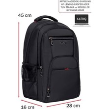 Teknocan Dada 06 Ortaokul Lise Üniversite Okul Çantası Laptop Dizüstü Bilgisayar Çantası 13,3"-14" Inç Gündelik Kadın Erkek Sırt Çantası USB Type-C Aparat Darbe Emici Koruma Su Geçirmez Kumaş