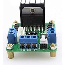 Teknocan L298N Çift Motor Sürücü Kartı - Dual Motor Driver (Yeşil Pcb)